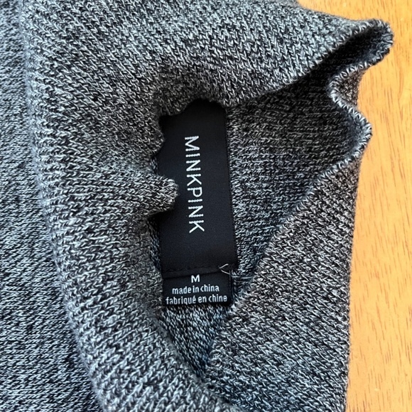 REVOLVE MINKPINK Temptation Gray Cotton Boho Chic Rib Knit Maxi Dress, Size M - Picture 5 of 9